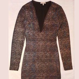 Charlotte Russe glittering and sparkle black formal party top, size S